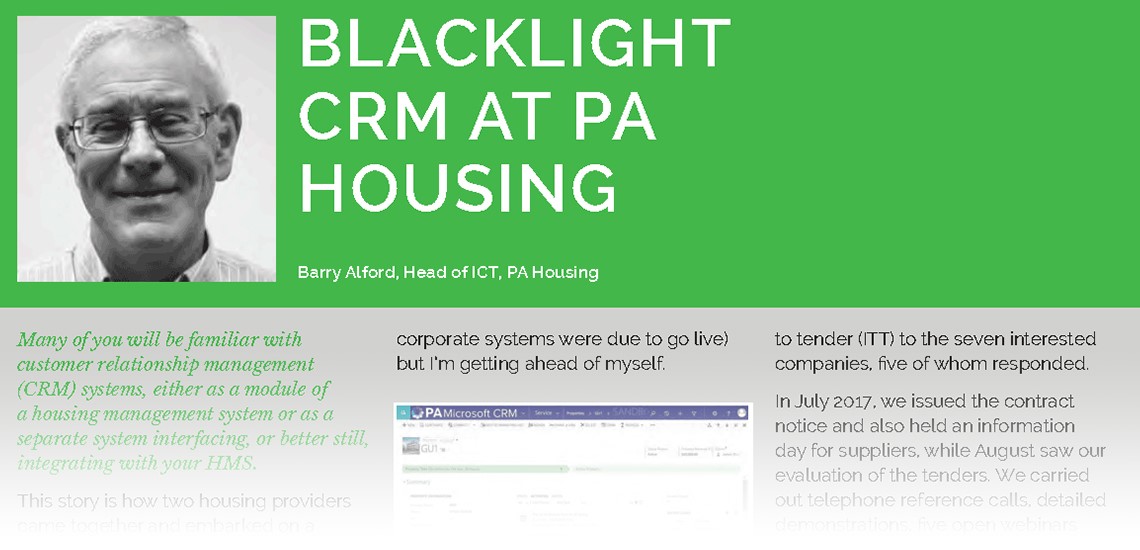 Housing Technology: Blacklight CRM at PA Housing